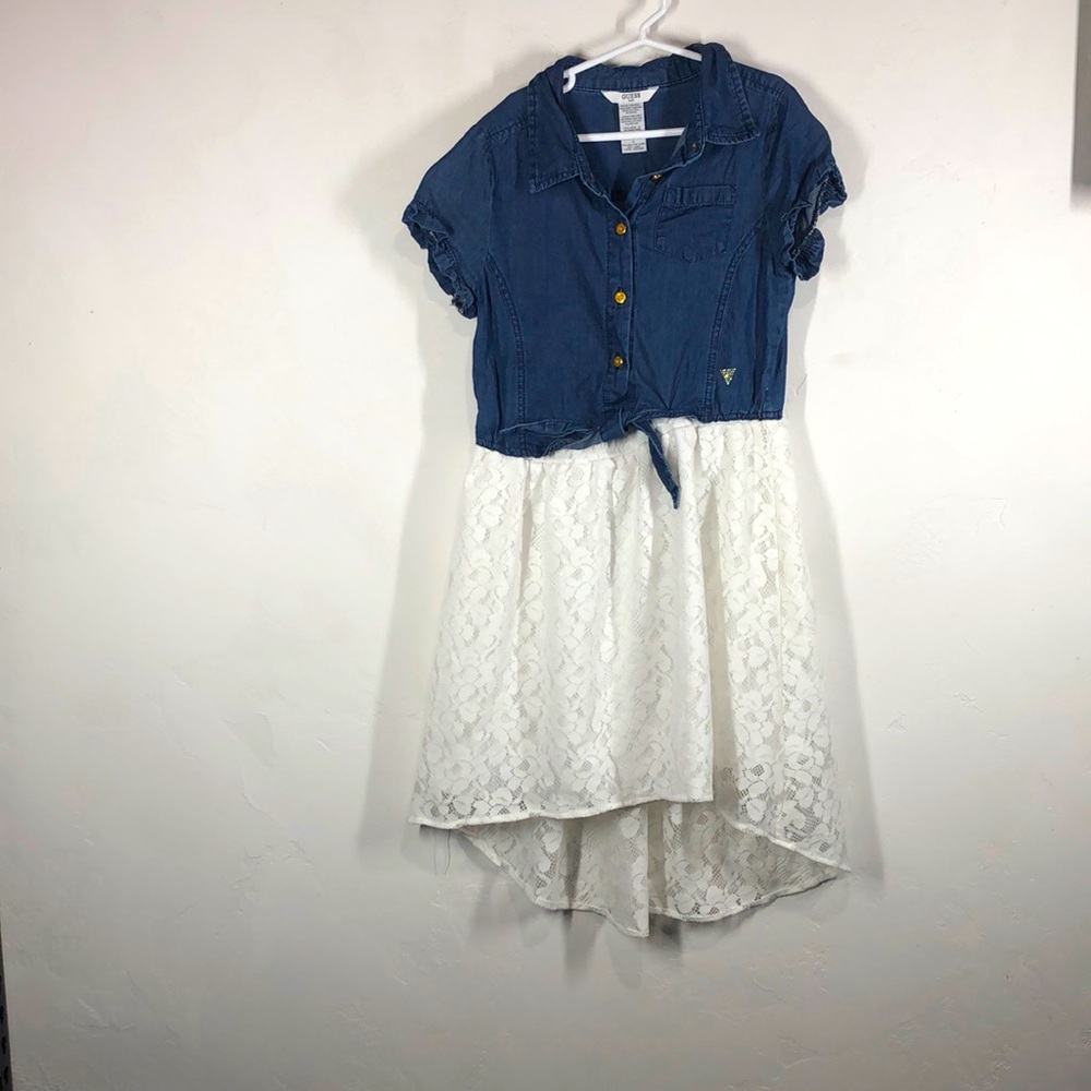 Guess denim and lace dress size 14